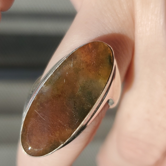 New Men's Bloodstone 925 Silver Ring. - Picture 4 of 12